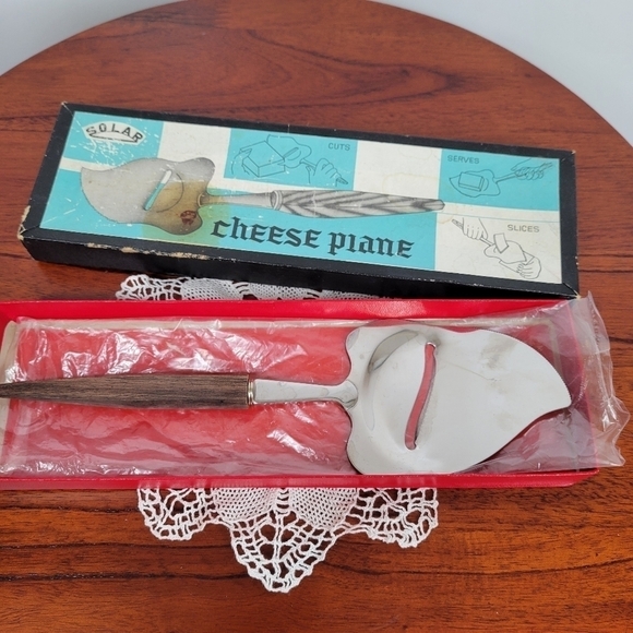 Vtg‎ Solar Cheese Plane Slicer Cutter Server w/ Original Box Mid Century Modern - Picture 9 of 12